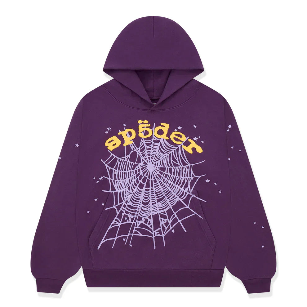 Purple and yellow spider hoodie 1:1 reps